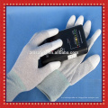 Precio barato antiestático PU guantes recubiertos dedo ESD / guantes de trabajo ESD / fibra de carbono guantes antiestáticos